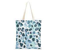 SyXIOP Stampa leopardata Blu Canvas Tote Bulk con manici Riutilizzabile Tote Bag A Buon Mercato Tote Bag per Compleanno Bolsa de lona