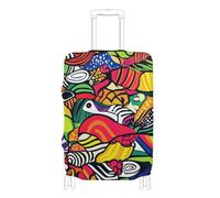 SyXIOP Sushi - Copertura per bagagli elastica e resistente dai colori vivaci, antigraffio, adatta per valigie da 45-81 cm, Sushi Colori Vividi, L 26-28 in, Classico