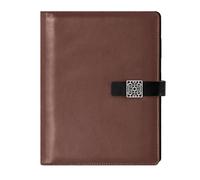 SyXIOP Taccuino in pelle marrone rossastro foderato diario portatile soggetto college a righe per diario 6,7 x 9,2 cm