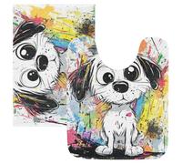 SyXIOP Tappetino da bagno per camera da letto Cartoon Cute White Dog