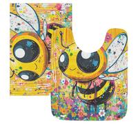 SyXIOP Tappetino da bagno per il bagno Cute Cartoon Yellow Bee
