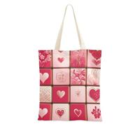 SyXIOP Texas Hold'em Oro Rosso San Valentino Canvas Tote Bags Per Le Donne con maniglie Tote Bags Bulk Canvas Shopping Bags Per La Generi Alimentari per Compleanno Bolsa de lona