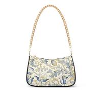 SyXIOP Tulipani gialli e blu William Morris alla moda a tracolla da viaggio con tasche multiple borse a mano per donne regali di compleanno per le donne