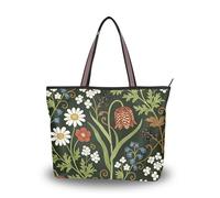 SyXIOP Vintage Daisy Tulipani Nero tessuto di seta con cerniera borse da viaggio eleganti borse a tracolla per le donne per ballo di fine anno, fidanzamento, cocktail party matrimonio, Vintage Daisy