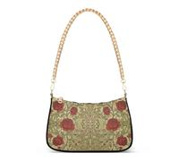SyXIOP Vintage Red Roses William Morris borse a tracolla da donna alla moda con multi tasche borse a mano per viaggiare