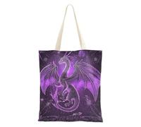 SyXIOP Viola Divine Dragon Tote Bag Tela con manici Estetica Tote Bag Canvas Borsa da spiaggia per le Donne Lavoro Bolsa de lona