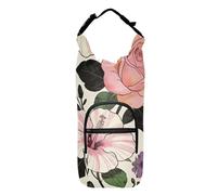 SyXIOP William Morris, borraccia a tracolla versatile per escursionismo, con fiori rosa rosa, 60/60/91/1134 ml, per passeggiate quotidiane, escursioni e altre attività all'aperto Bolso para Botella De
