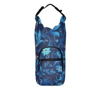 SyXIOP William Morris - Borraccia con motivo floreale blu, borsa per il trasporto, portatile, con supporto isolato, per adulti e bambini, per camminare, escursionismo, campeggio, viaggi, bolso para