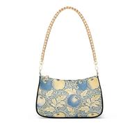 SyXIOP William Morris Borsa a tracolla da donna con frutta vintage gialla blu alla moda borsa a tracolla con tasche multiple borsa a mano per la corsa
