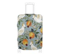 SyXIOP William Morris, copertura elastica per bagagli con pappagallo bianco melograno, lavabile, per valigie, accessori da viaggio, adatta per bagagli da 45,7 a 81,7 cm, William Morris Melograno