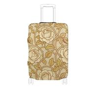 SyXIOP William Morris - Copertura elastica per bagagli, grande, resistente ai graffi, adatta per bagagli da 45,7 a 81,7 cm, colore: giallo, Rosa Vintage William Morris Giallo, S 18-20 in, Classico