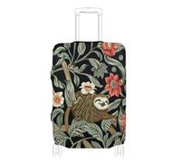 SyXIOP William Morris - Coperture elastiche per bagagli, motivo floreale vintage rosso, grande, antigraffio, protezione per bagagli da 45,7 a 81,7 cm, William Morris Design Fiori Vintage Rossi, S 18