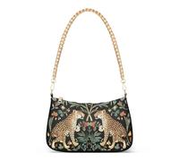 SyXIOP William Morris Design Leopard borsa a tracolla alla moda per donna con tasche multiple borse da donna per viaggiare