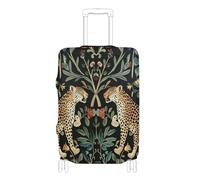 SyXIOP William Morris Design Leopard Copertura elastica per bagagli, resistente ai graffi, adatta per bagagli da 45,7 a 81,7 cm, William Morris Design Leopardo, L 26-28 in, Classico