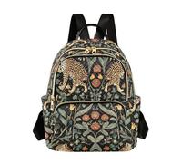SyXIOP William Morris S Design Leopard 12.5 Inch Work Business zaino per ragazze zaino moda per viaggi e lavoro, William Morris S Design Leopardo, S, Casual