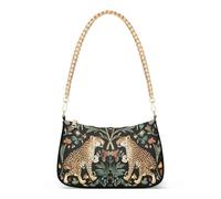 SyXIOP William Morris S Design Leopard borsa a tracolla da viaggio alla moda con tasche multiple per viaggiare