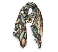 SyXIOP William Morris S Design Leopard oversize sciarpe e involucri moda lunghe calde sciarpe per le donne inverno 94 x 188 cm donna inverno/autunno