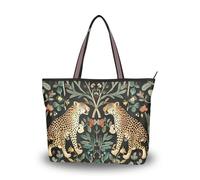 SyXIOP William Morris S Design Leopard tessuto di seta con cerniera hobo borse alla moda per donne spalla per ballo di fine anno fidanzamento cocktail party matrimonio, William Morris S Design