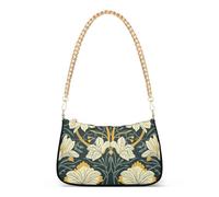 SyXIOP William Morris Style Flower Yellow trendy borse a tracolla con multi tasche borsa a mano per moglie