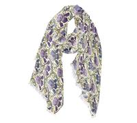 SyXIOP William Morris Style Iris Flowers Pattern oversize donna sciarpe invernali moda caldo donna freddo sciarpe 94 x 188 cm donna inverno/autunno