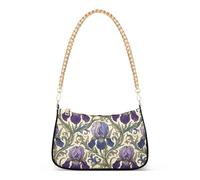 SyXIOP William Morris Style Iris Flowers Pattern trendy borsa a tracolla da donna con tasche multiple borse a mano per moglie