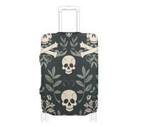 SyXIOP William Morris Style Pirates - Copertura elastica per bagagli, antigraffio, adatta per bagagli da 45 a 81 cm, William Morris Style Pirates Verde Scuro, S 18-20 in, Classico