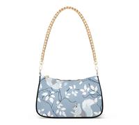 SyXIOP William Morris Style Squirrel Baby Blue borsa a tracolla alla moda con multi tasche borsa a mano per le signore