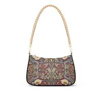 SyXIOP William Morris - Zaino a tracolla alla moda con calla e giglio bianco, con tasche multiple, da donna, per la corsa