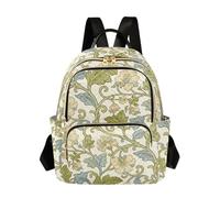 SyXIOP William Morris - Zaino da viaggio alla moda con fiori beige retrò e alla moda, per scuola e infermiere, Fiori beige retrò William Morris, S, Casual