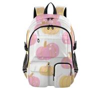 SyXIOP Zaini da viaggio per computer portatile, motivo: Hello Fall Autumn Pumpkin White Bookbags per ragazzi adolescenti