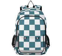 SyXIOP Zaino bambini 8-12: libreria regolabile da donna in colori assortiti - Plaid americano verde e bianco