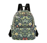 SyXIOP Zaino da lavoro con uccellino retrò verde, 31 cm, alla moda, per donne e ragazze, Uccello retrò verde, M, Casual