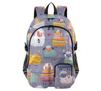 SyXIOP Zaino da viaggio Cartoon Cute Purple Sheep College Work Bag