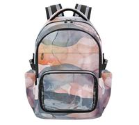 SyXIOP Zaino per la scuola resistente in marmo grigio rosso con scomparto per laptop per eventi sportivi di festival, età 7-18 anni mochila personalizzata para nina