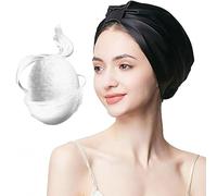 SYXLS Bonnet di Seta Naturale per Dormire, 100% Puro Silk Copricapo da Notte, Berretto di Seta di Gelso Sleep cap per Le Donne Cura dei Capelli Soft Silk Hair Wrap Elastic Stay on Head