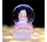 SYXLS Castello Sfera di Cristallo Illuminata a Forma di Palla di Neve Artware Melodia Ornamento, Manuale Nevicata, Desktop Ornamento Regalo di Natale Compleanno