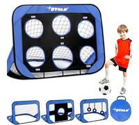 SYXLS Porte da Calcio per Bambini, Porta da Calcio per Bambini 4 in 1 Portatile Staccabile Multiuso per l'Allenamento di Calcio per l'Interno all'Aperto con Borsa per il Trasporto 6-12 Anni