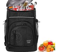 SYXLS Zaino Pic Nic, Zaino Termico Zaino Borsa Frigo 30L Borsa Termica da Viaggio Portatile, Zaino da Campeggio per Picnic Borsa da Picnic Termica Spiaggia Campeggio (Nero)