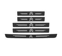 SYXWJL Auto Adesivo Batticalcagno Porta per Citroen C3 2013-2017, Protezione Soglia Auto AntiGraffio, 5PCS