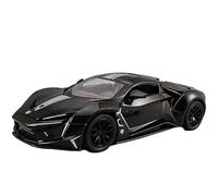 SYYANFEI Modellino Realistico Auto 1:24 Per Lykan Hypersport Lega Auto Sportive Fonde Sotto Pressione Modello Auto Corsa Metallo Simulazione Suono Giocattoli Luminosi Giocattolo(Nero)