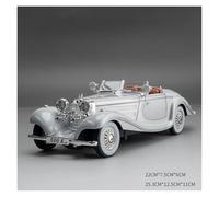 SYYANFEI Modellino Realistico Auto 1:24 Per Mercedes-Benz 500K Classic Car Model Diecast Vehice Toy Collectible Gift Giocattolo(Gray)