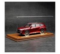 SYYANFEI Modellino Realistico Auto 1:24 Per Toyota Highlander Modello Di Auto Pressofuso In Lega Hobby Collezione Regalo Decorativo Giocattolo(Rosso)