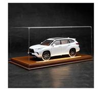 SYYANFEI Modellino Realistico Auto 1:24 Per Toyota Highlander Modello Di Auto Pressofuso In Lega Hobby Collezione Regalo Decorativo Giocattolo(White)