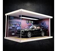 SYYANFEI Modellino Realistico Auto 1:24 Per Toyota Highlander Pressofuso In Metallo Giocattolo Veicoli Auto Modello Computer Desktop Ornamenti Display Regalo Giocattolo(Nero)