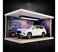 SYYANFEI Modellino Realistico Auto 1:24 Per Toyota Highlander Pressofuso In Metallo Giocattolo Veicoli Auto Modello Computer Desktop Ornamenti Display Regalo Giocattolo(White)