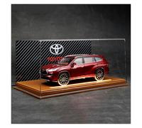 SYYANFEI Modellino Realistico Auto 1:24 Per Toyota Highlander SUV Fuoristrada Modello Di Auto In Metallo Pressofuso Veicolo Regali Di Festa Giocattolo(Rosso)