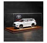 SYYANFEI Modellino Realistico Auto 1:24 Per Toyota Highlander SUV Fuoristrada Modello Di Auto In Metallo Pressofuso Veicolo Regali Di Festa Giocattolo(White)