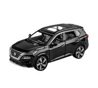 SYYANFEI Modellino Realistico Auto 1:32 Per Nissan X-Trail SUV Lega Modello Auto In Miniatura Con Suono E Luce Regali Per Ragazzi Giocattolo Adolescenti E Adulti Giocattolo(Nero)