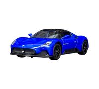 SYYANFEI Modellino Realistico Auto Simulazione Di Modelli Di Auto Da Corsa In Lega Maserati MC20 In Scala 1:32 Con Suono E Luci, Torna Al Gioco Hobby Giocattolo(Blu)
