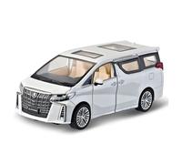 SYYANFEI Modellino Realistico Auto Veicoli Pressofusi Vellfire MPV In Scala 1:24 Porte Aperte Suono Luce Tirare Indietro Giocattoli In Miniatura Giocattolo(White)